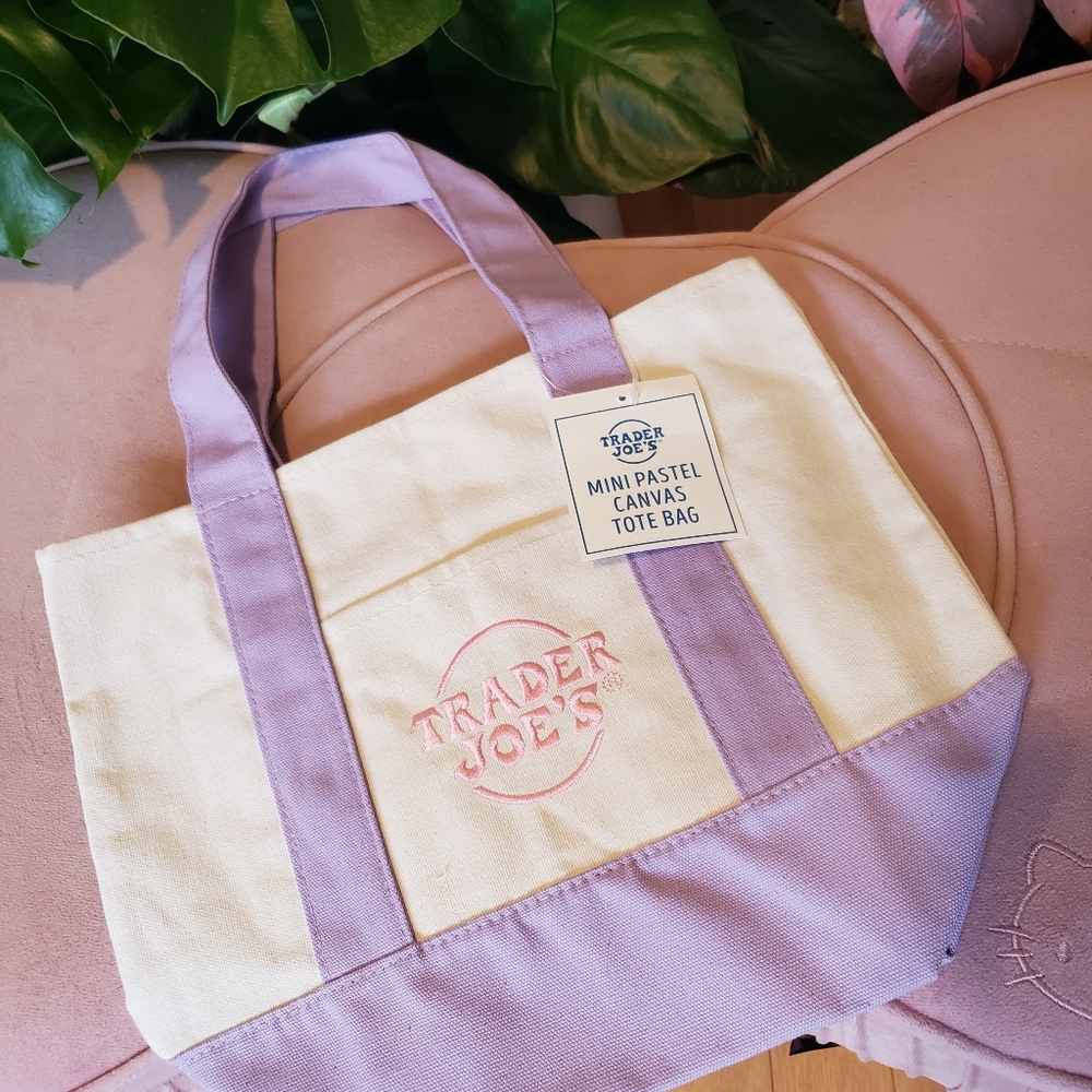 NWT Trader Joe's Limited Edition Mini Tote bag - Purple